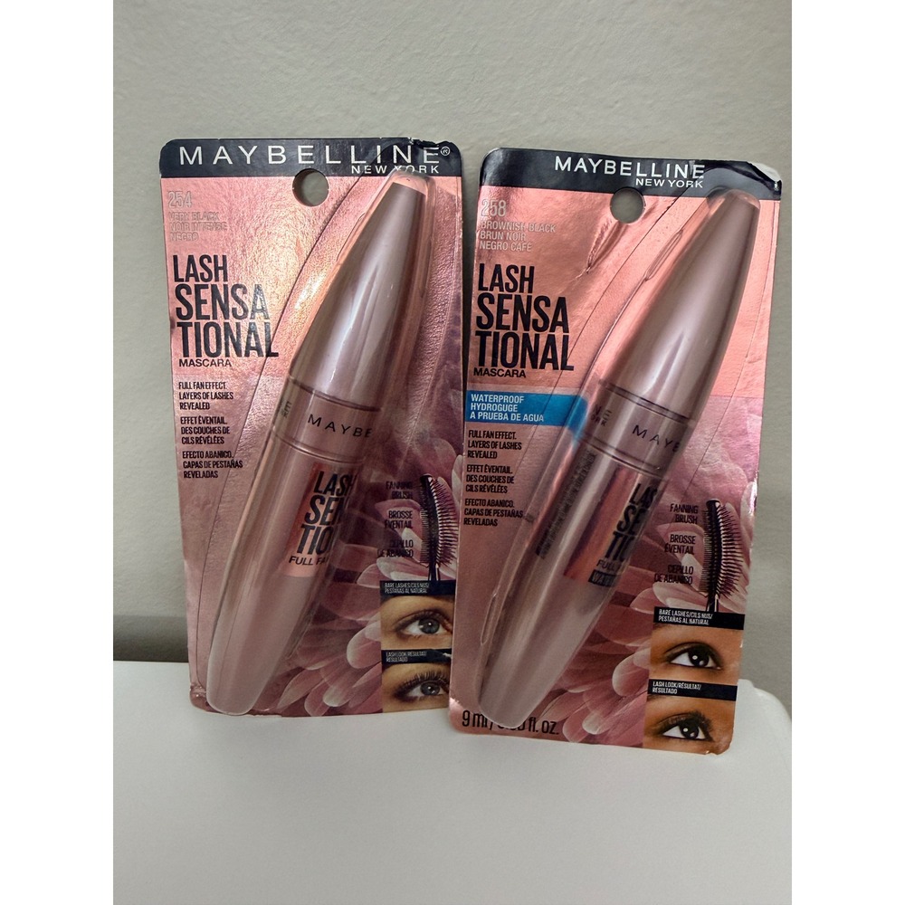 Maybelline Lash Sensational Mascara Women 2pk Black & Brownish Black NWT